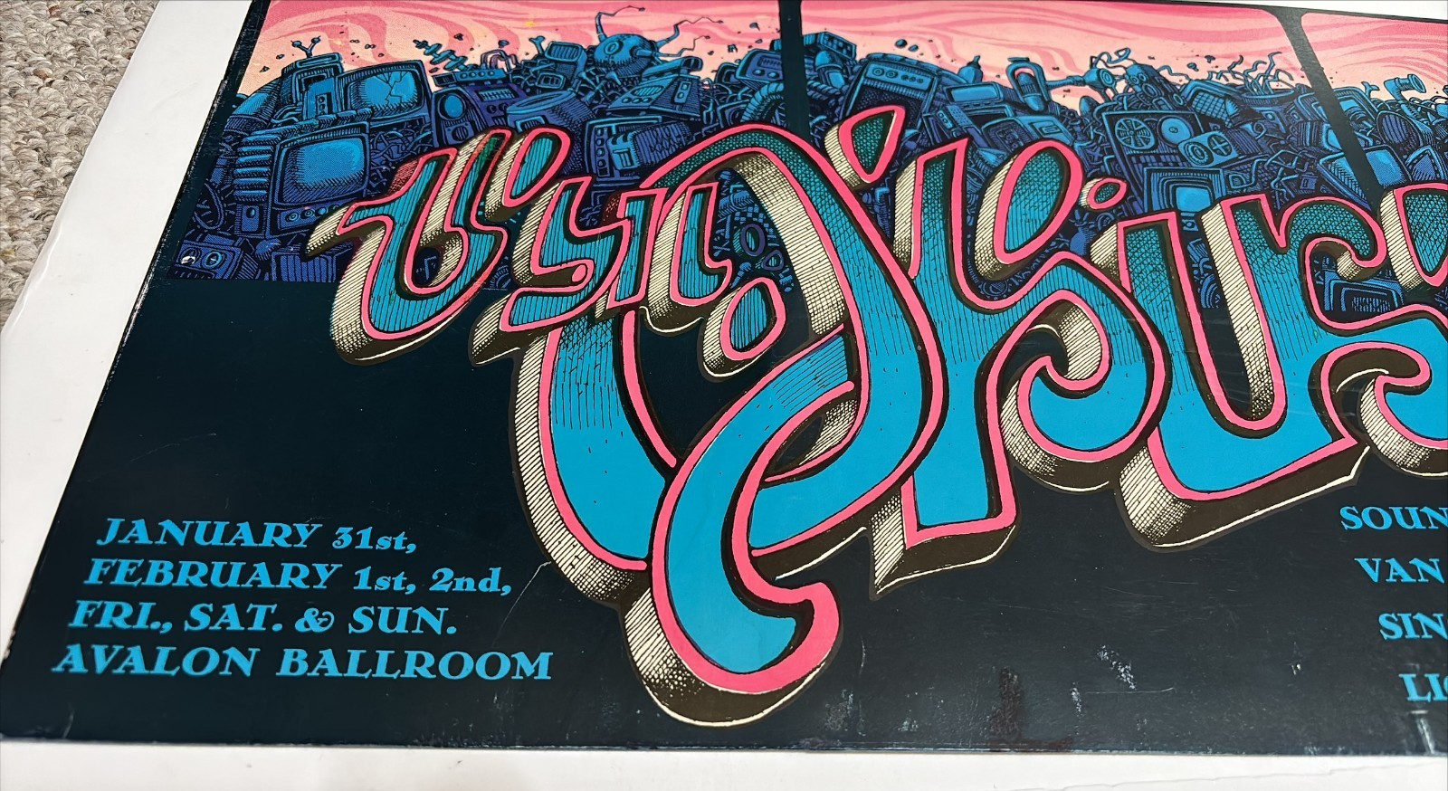 Vintage Original 1969 VAN MORRISON Avalon Concert Poster RICK GRIFFIN Junkyard