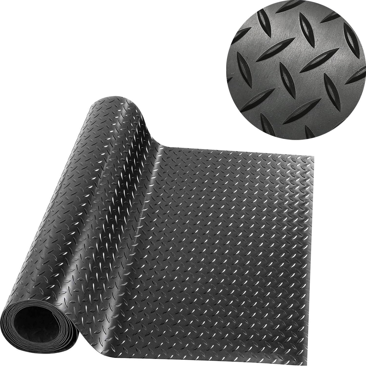 Anti Slip Comfortable Rubber Floor Mats for Cars, Garage Floor Mat for Home Gym