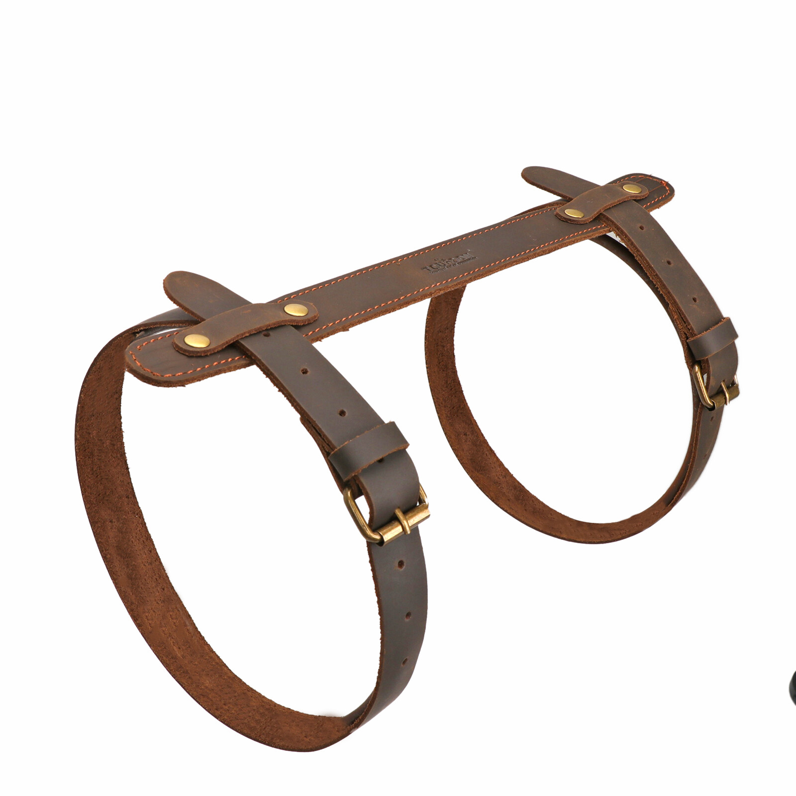 Tourbon Leather Picnic Blanket Carry Handle Camp/Trip Motorcycle Bedroll Strap🔥