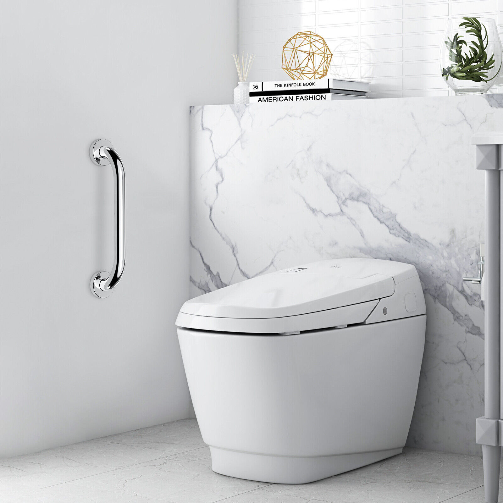 Stainless Steel Grab Bar Bathroom Safety Handicap Shower Tub Handle Support Lot