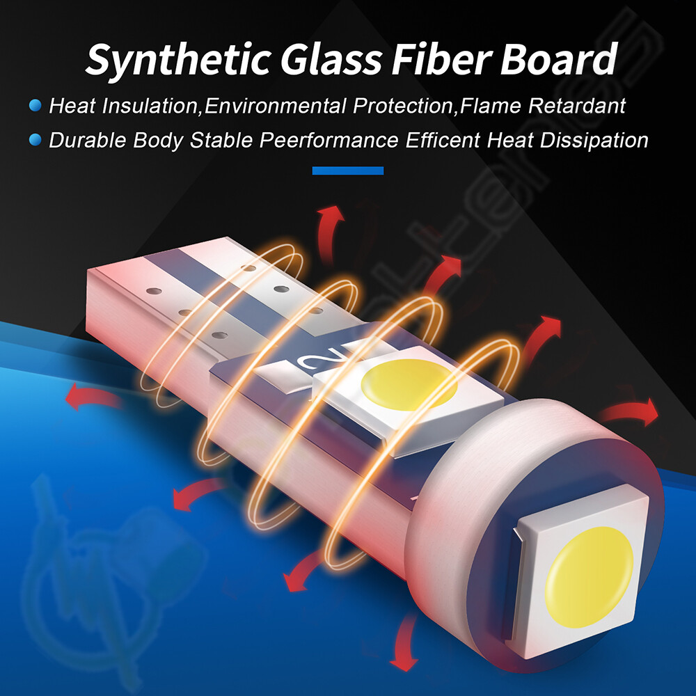 20PCS T5 73LED 3030SMD Instrument Cluster Dash Light Bulb Kit Twist Socket White