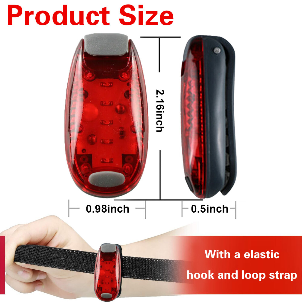 1-4PCS LED Night Safety Light Clip On Strobe Running Lights For Cycling Warning