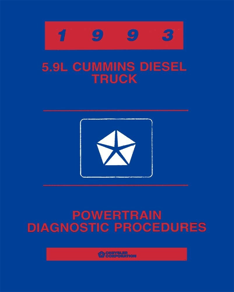 1993 Dodge Truck 5.9L Cummins Diesel Engine Diagnostic Service Repair Manual