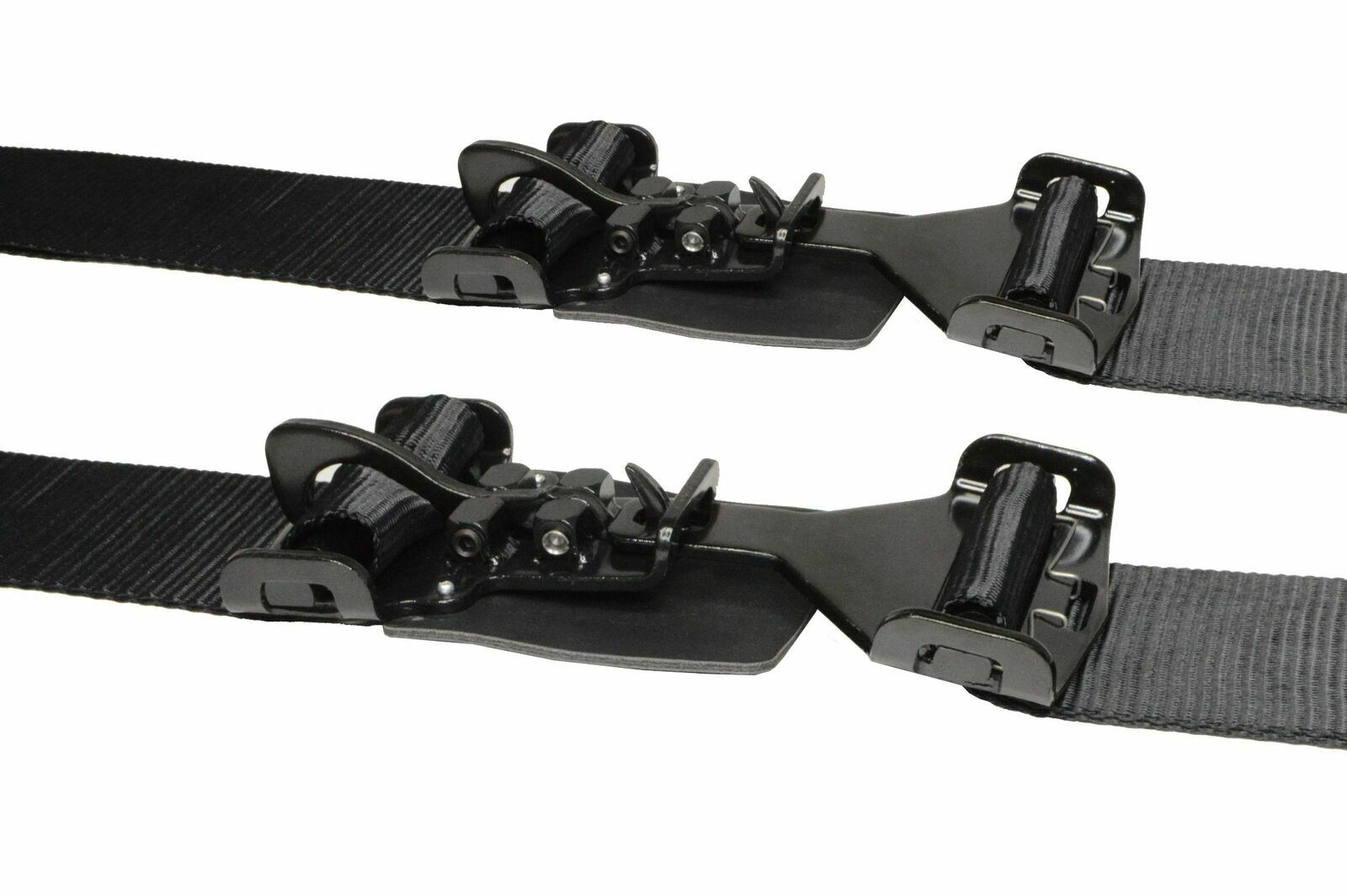 LATCH & LINK PAIR 2 POINT LAP BELTS SIGNATURE SERIES SFI 16.1 BOLT OR WRAP BLACK