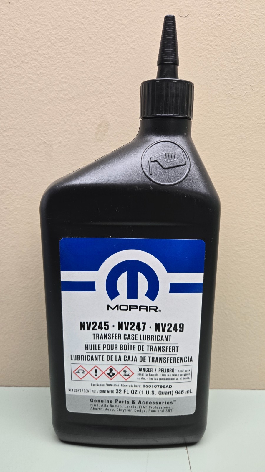 MOPAR 05016796AD NV245 NV247 NV249 Transfer Case Lubricant 1 Quart Chrysler Jeep