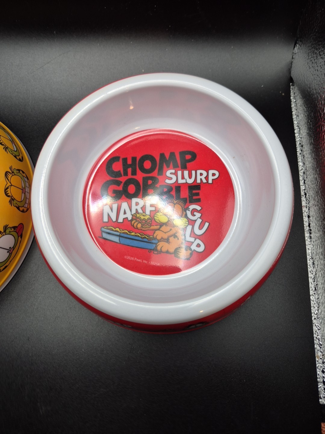 Set Of 2 Bowls -Nickelodeon Garfield Cat Food Bowls -Paws Inc-Plastic - NEW