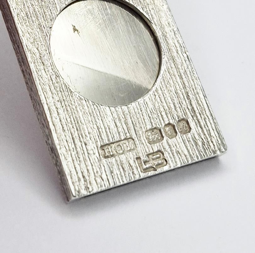 FINE MODERNIST STERLING SILVER CIGAR CUTTER London 1975 CHRISTOPHER LAWRENCE