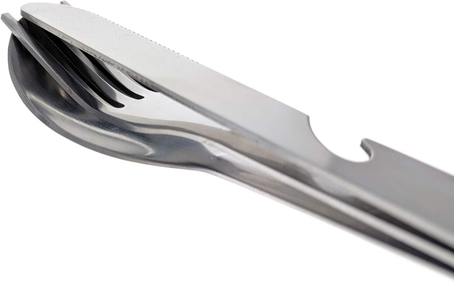 SE 4-in-1 Detachable Stainless Steel Utensil Set Spoon Fork Knife Bottle Opener