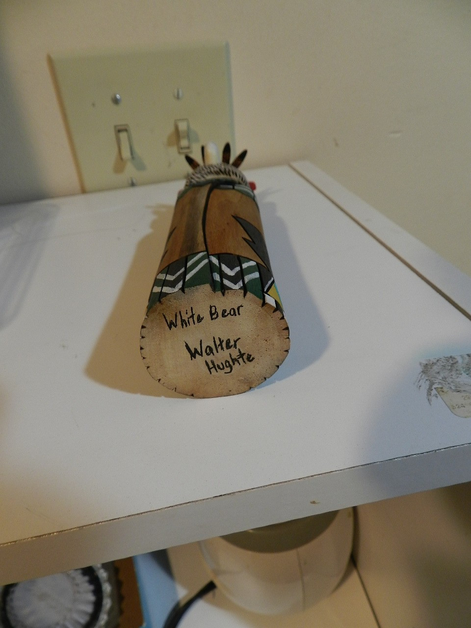 NATIVE AMERICAN ZUNI "BEAR" KACHINA BY WALTER HUGHTE