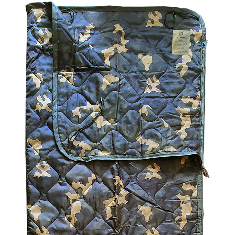 Military Style All Weather Poncho Liner Woobie Blanket Camo Sleeping Bag