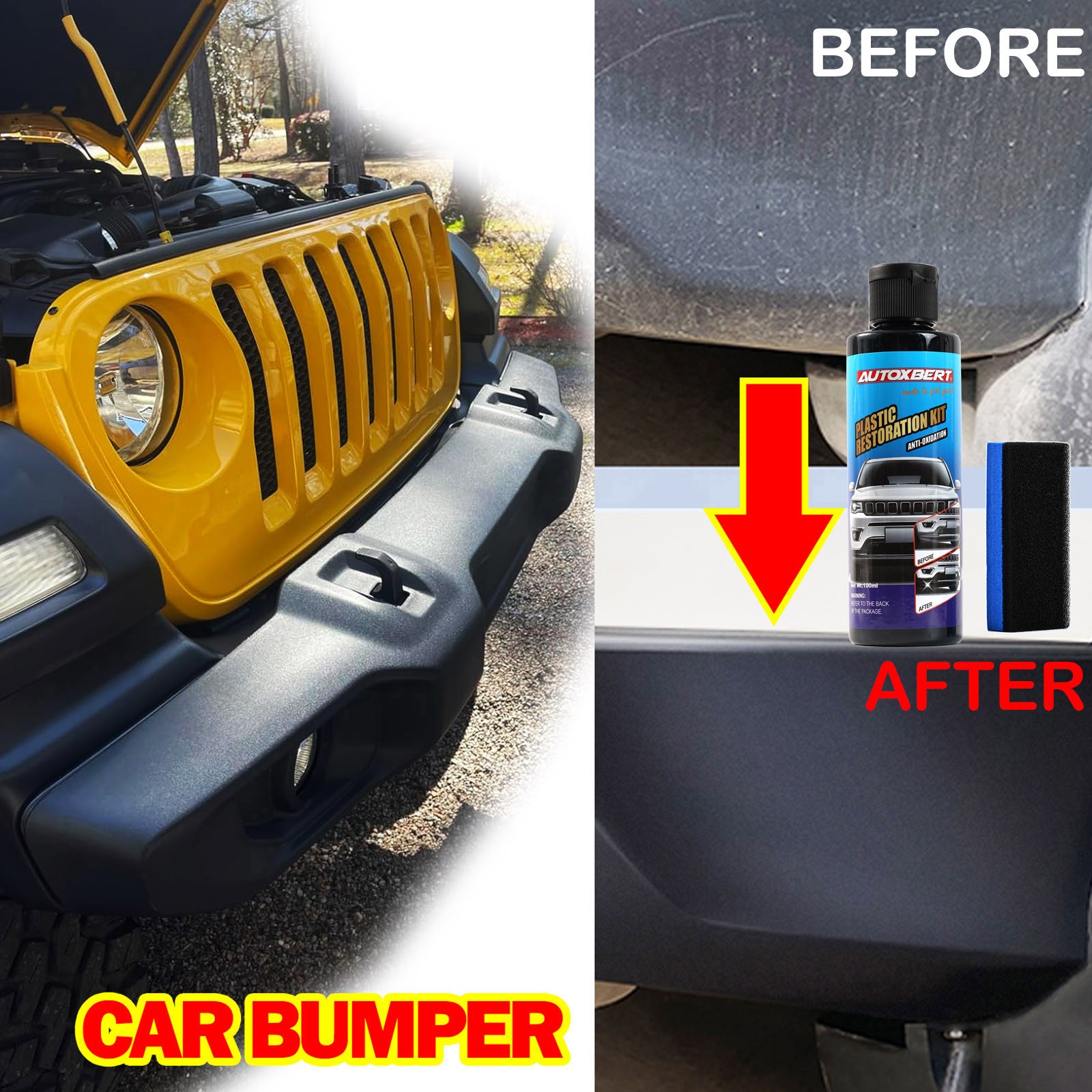 3.4OZ 100ml Plastic-Car Restorer Trim Restoration kit Revitalizing Coating Agent