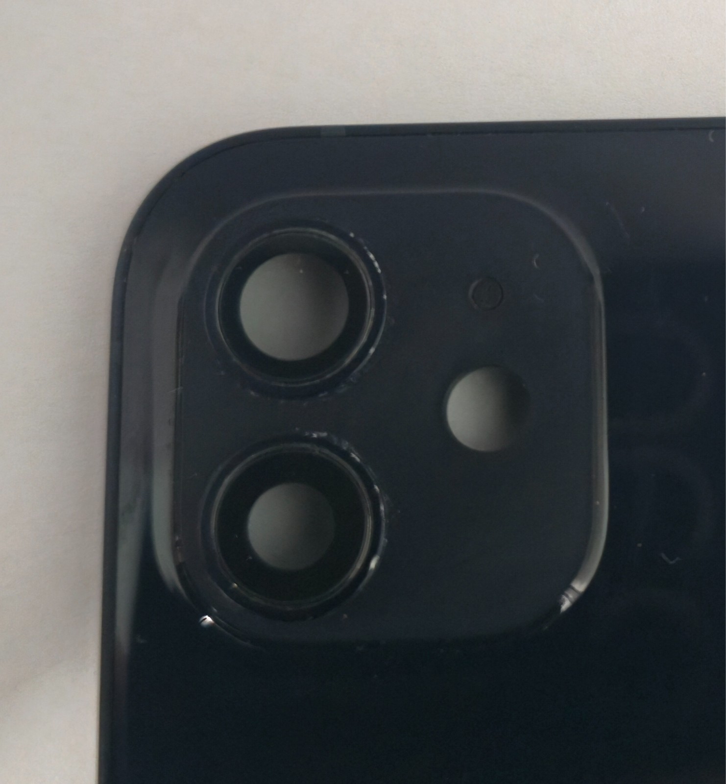 iPhone 12 Housing Chassis Frame Back Cover Rear Glass OEM Genuine - Black - B