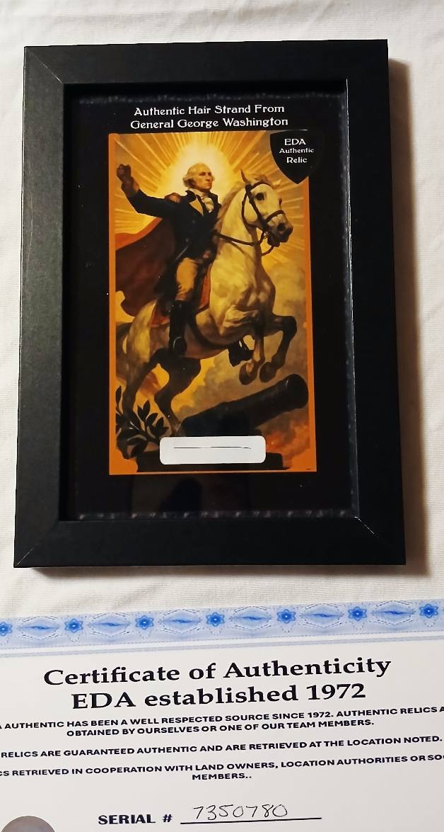 Authentic George Washington Hair Strand Relic Memorabilia Collectible Rare w/COA