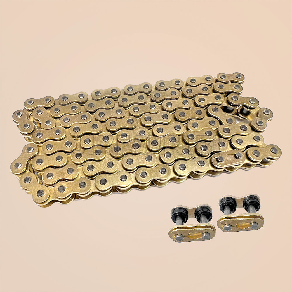 Gold 428 X-Ring Chain 140 Links W/Connecting Master Link for Motorcycle