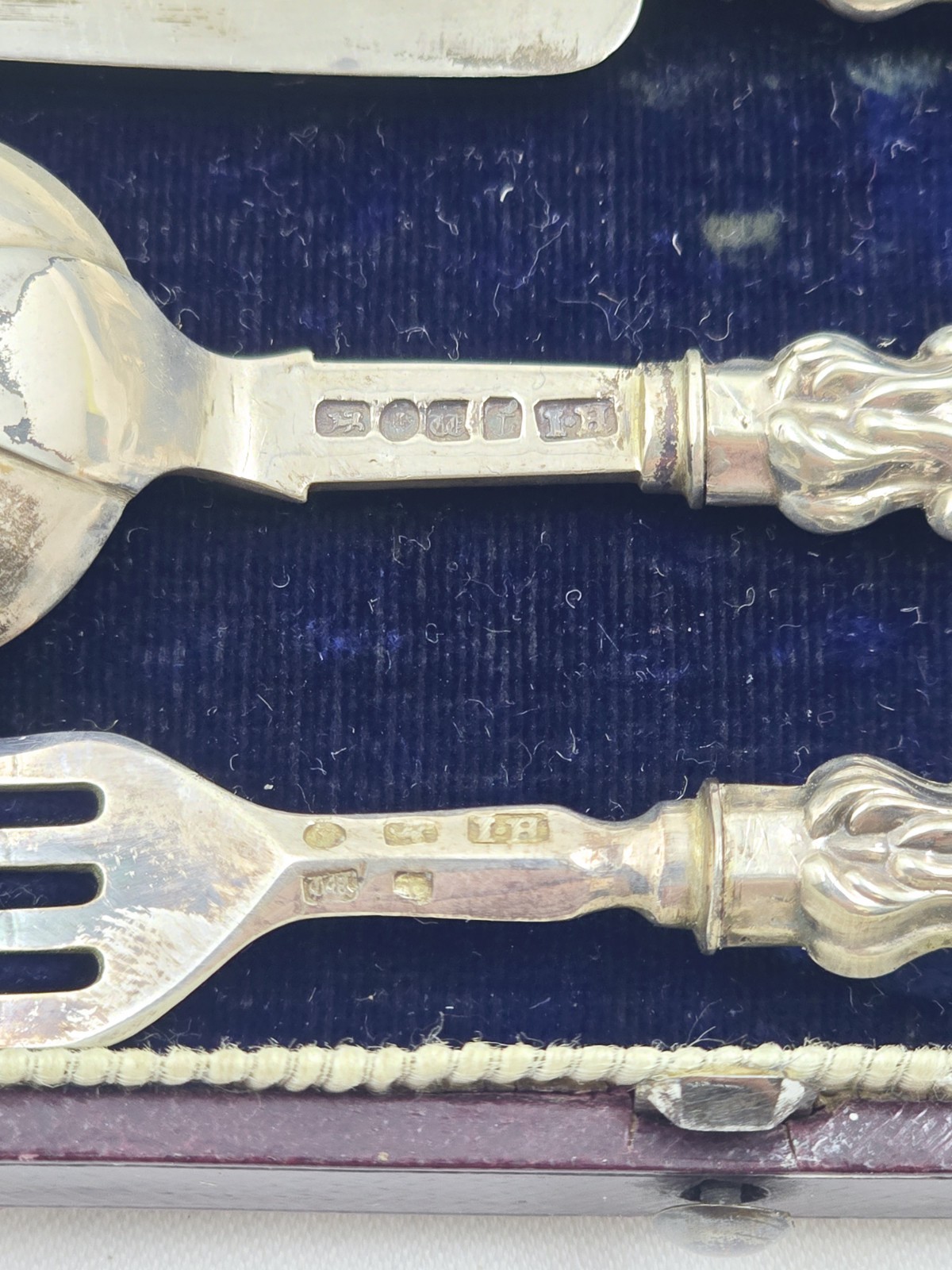 Antique English Sterling Christening Set