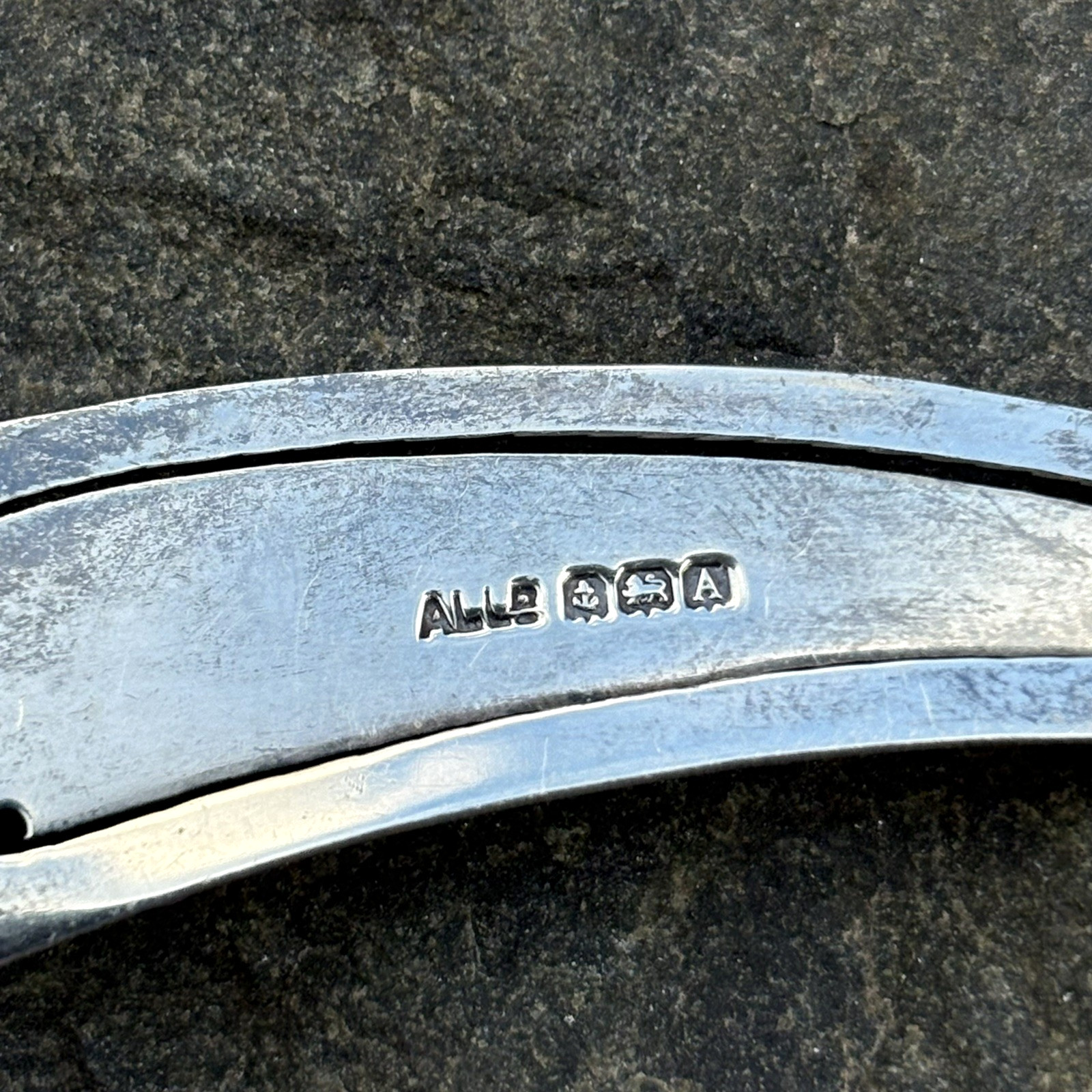 Antique 1925 Adie & Lovekin Sterling Silver Agate Sword Bookmark Birmingham RARE