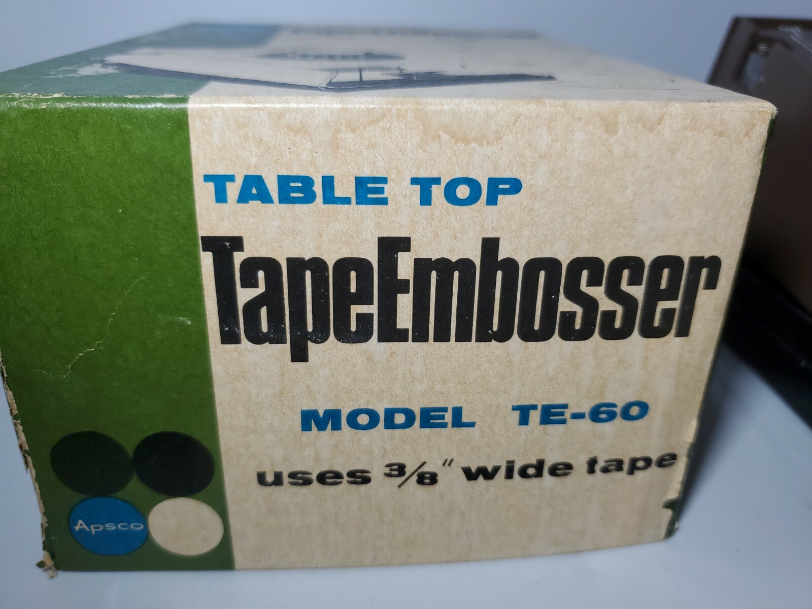 Vintage Apsco Table Top Tape Embosser Model TE-60 RARE