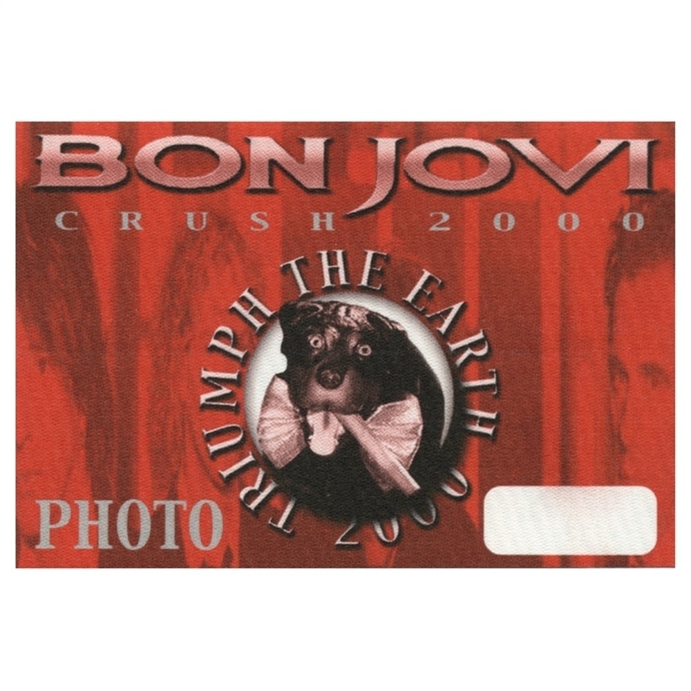 Bon Jovi 2000 Crush concert tour collectible Photo Backstage Pass