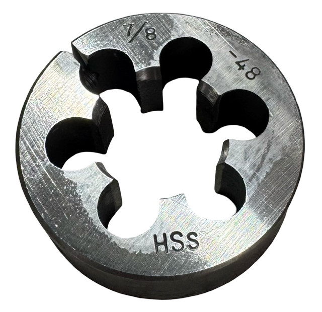 7/8"-48 HSS Adjustable Round Die 2" Outside Diameter