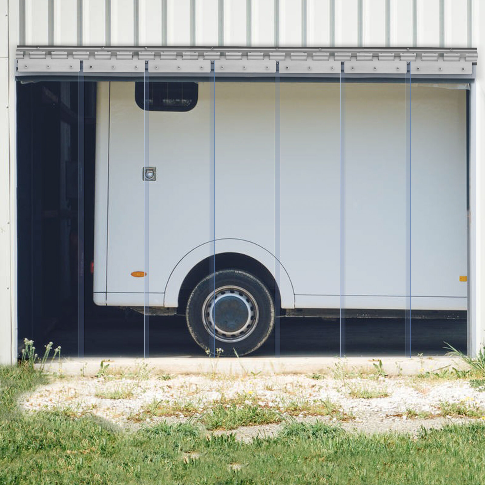 VEVOR Strip Curtain PVC Door Curtain 42" x 84" Cooler Freezer Clear Plastic