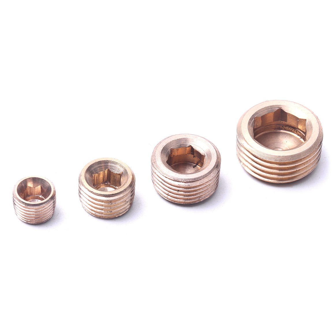 20PCS Pipe Plug 1/8" 1/4" 3/8" 1/2" Male Thread Hex Internal Head Socket Fitting