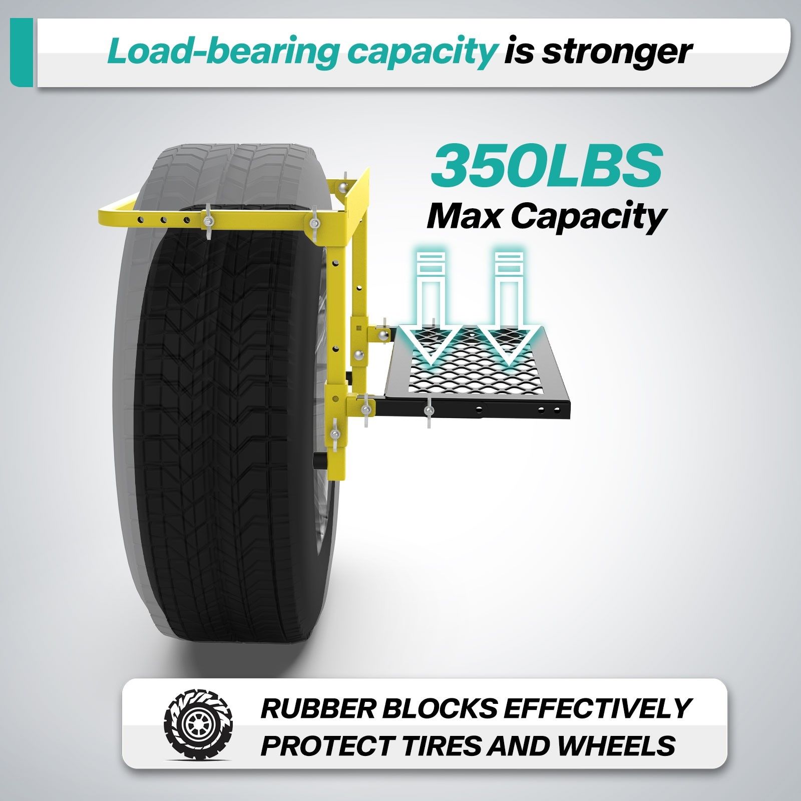 Adjustable Folding Truck Tire Step RV SUV Mounted Tirestep Over Wheel, Non-Slip