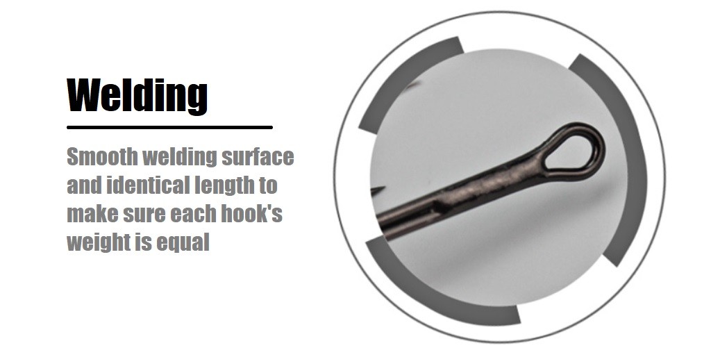 30 Hooks for Each Pack Black Nickle Cutting Blade Forged Treble Hooks FH31HP30