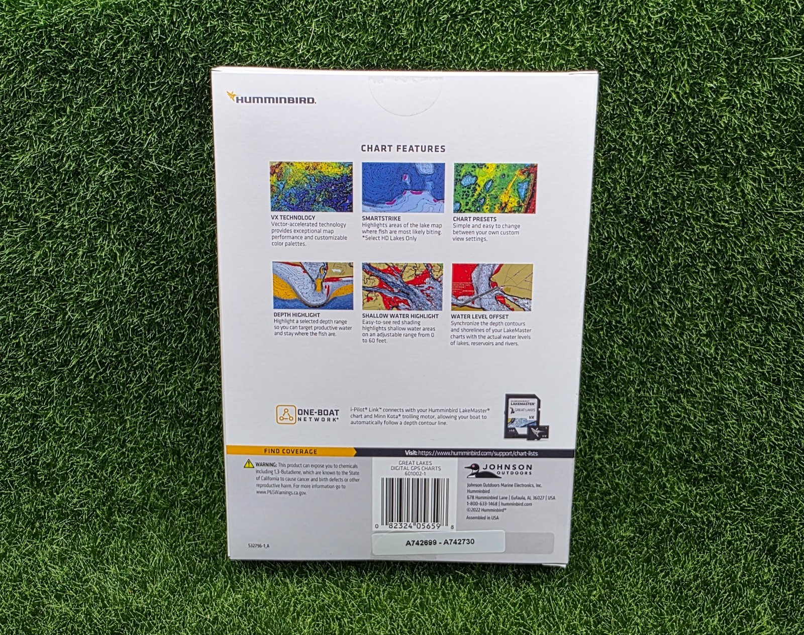 Humminbird LakeMaster [Great Lakes V1] FishFinder Maps APEX/SOLIX/HELIX 601002-1