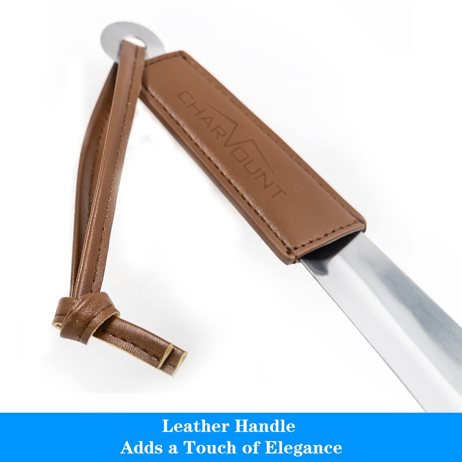 Charmount Metal Shoe Horn - 12 Inch Long Horns for Senior, 12.5'', brown