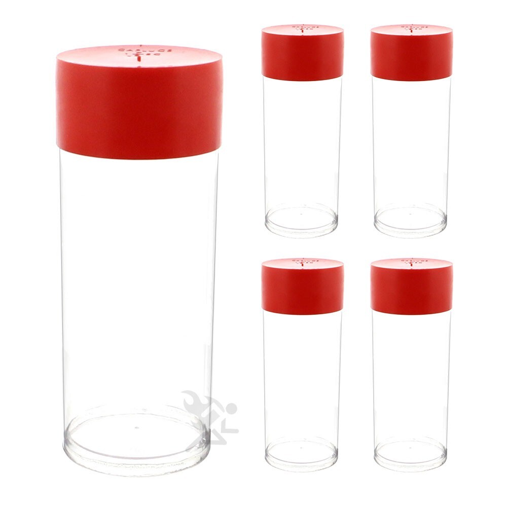 (5) OnFireGuy Red Capsule Storage Tube for LRG - Model "H" AirTite Coin Holders