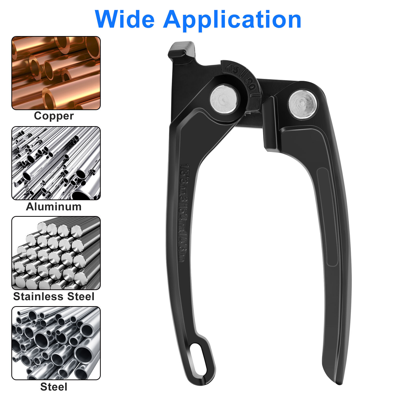 1/8 3/16 1/4" Tube Bender Tubing Fuel Brake AC Refrigerant Line Bending Tool