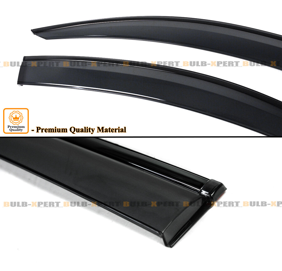For 2025 Toyota Camry Black Trim Door Window Visor + Rear Roof Spoiler Deflector