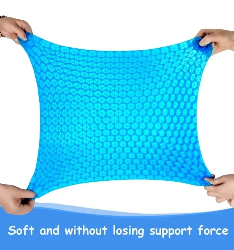 Double Thick Gel Seat Cushion with Non-Slip Cover | Breathable Comfort