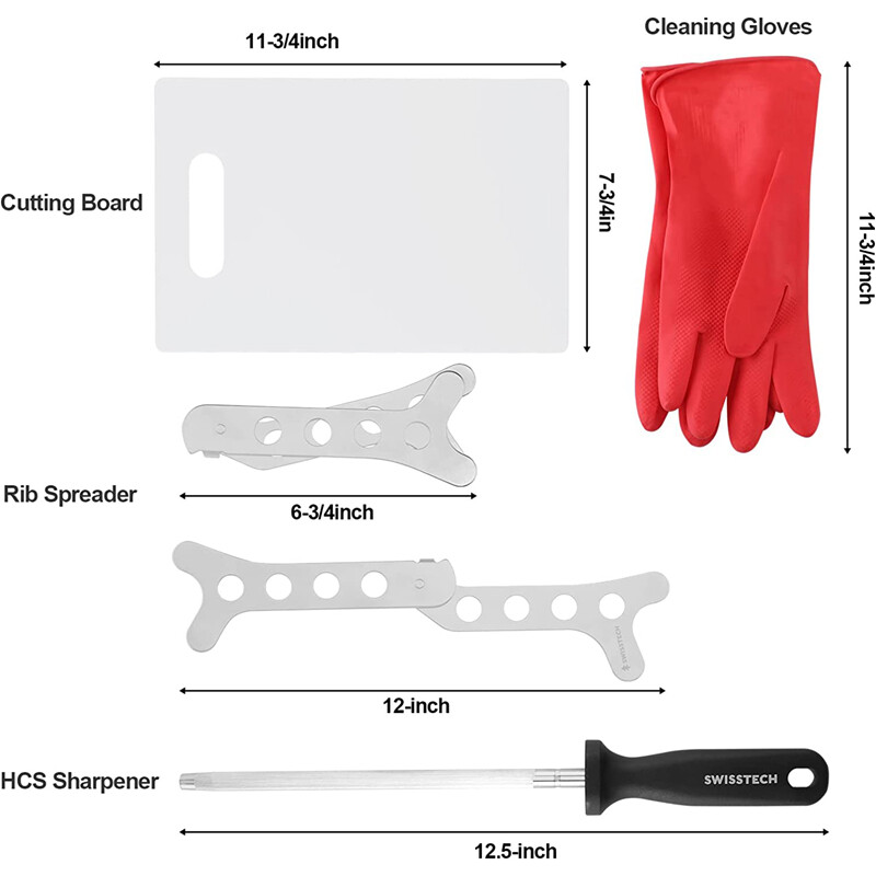 Swiss+Tech Field Dressing Kit, 10-Piece Hunting Knife Set Stainless Steel NEW