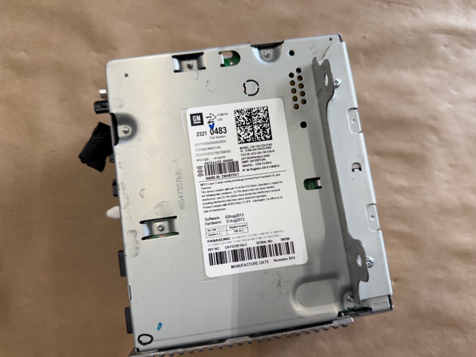 2014 Chevrolet Camaro SS MyLink Premium Radio Face Plate GM - OEM