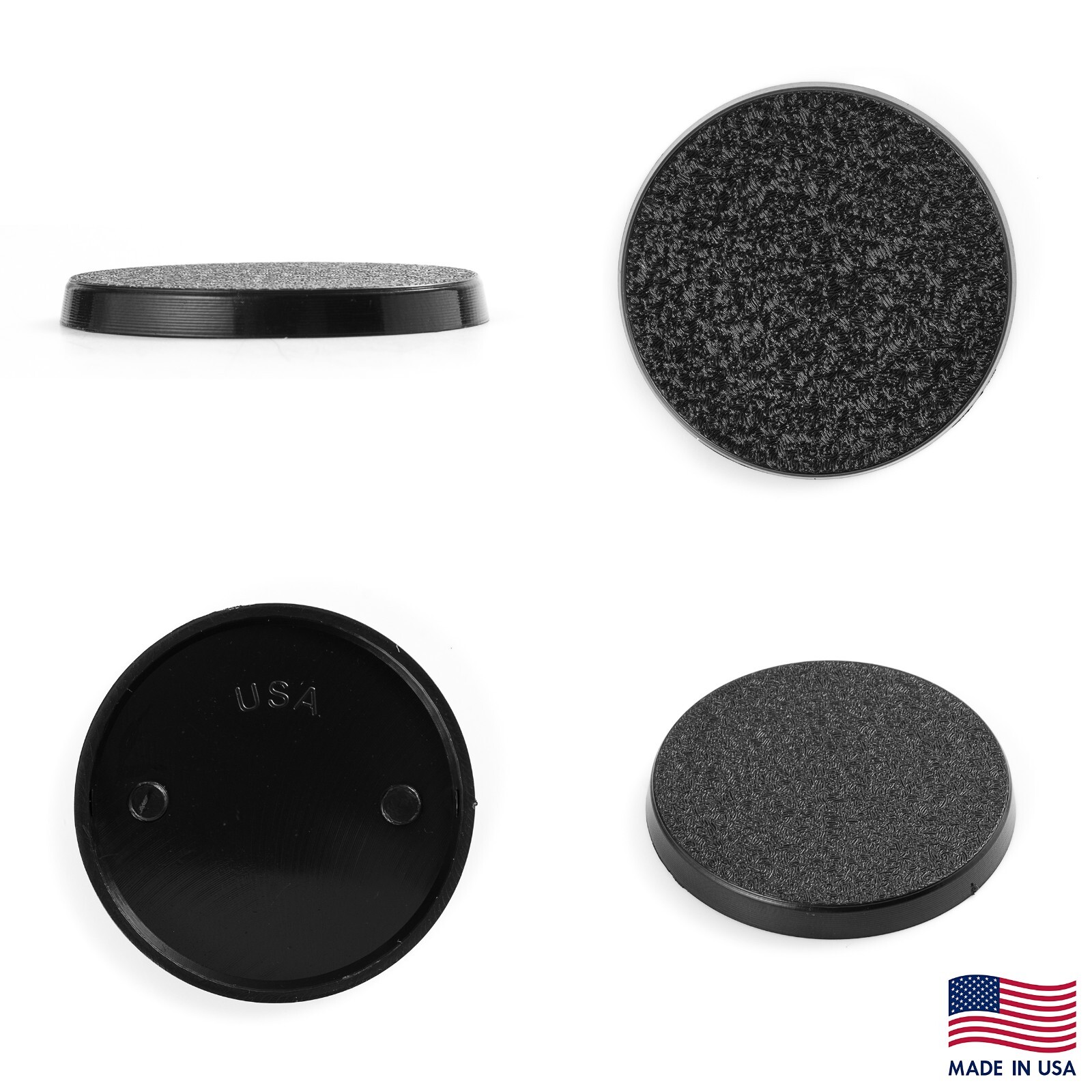 Pack of 25, 40 mm Plastic Round Bases Miniature Wargames Table gaming TEXTURED