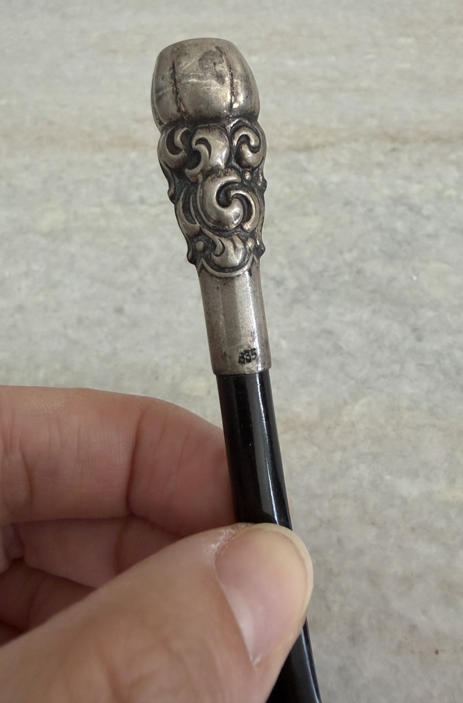 Vintage Art Deco Sterling Silver Cigarette Bakelite Holder