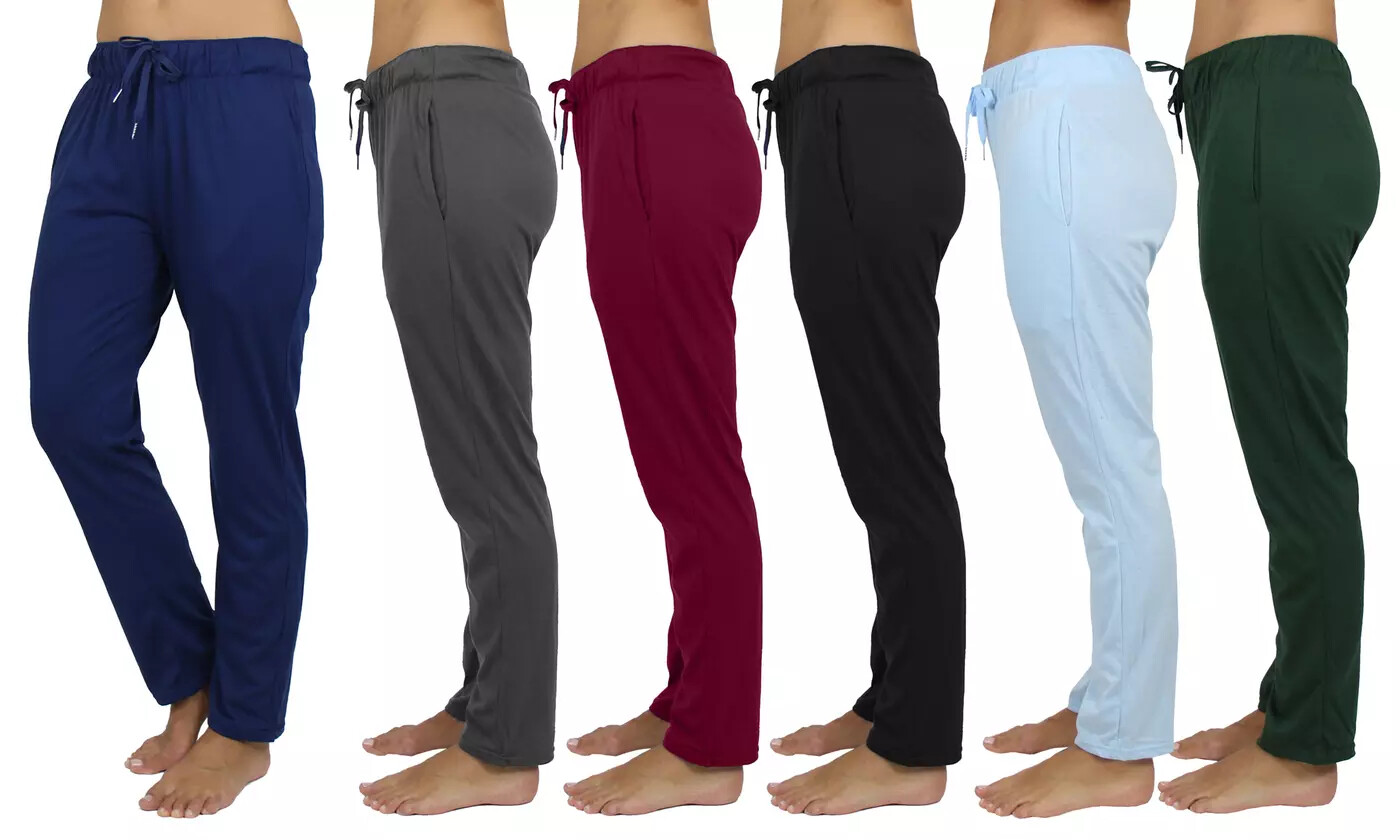 Women's Loose-Fit Fleece Drawstring Comfort Lounge Pocket Pants (Size S-3XL) NWT