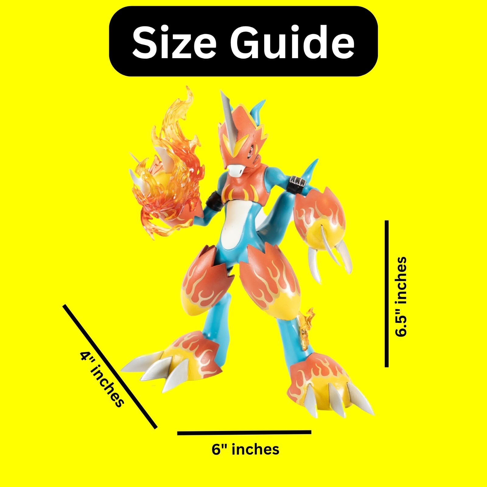 Digimon Adventure Flamedramon 6.5" Figure PVC Action Statue Collectible Toy
