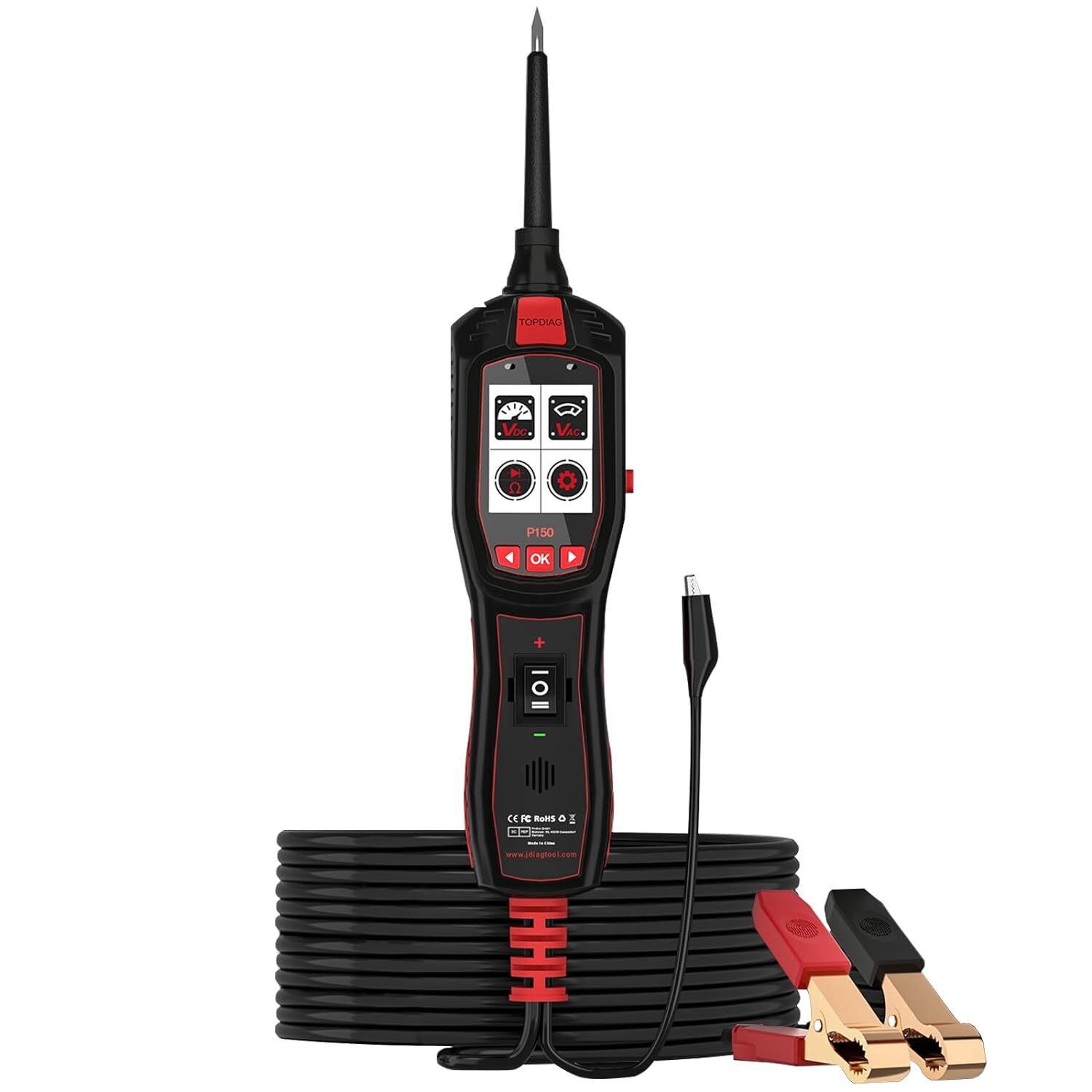 Topdiag P150 Automative Car Circuit Tester Power Probe Voltage Fuel Inject Test