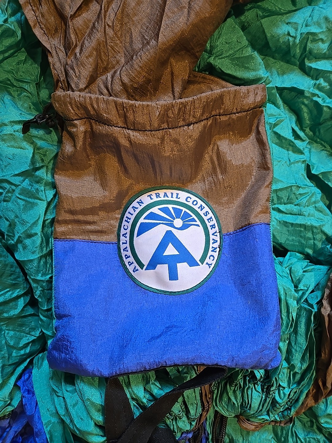 ENO DoubleNest Hammock Appalachian Trail, Special Edition Green/Blue/Brown EUC