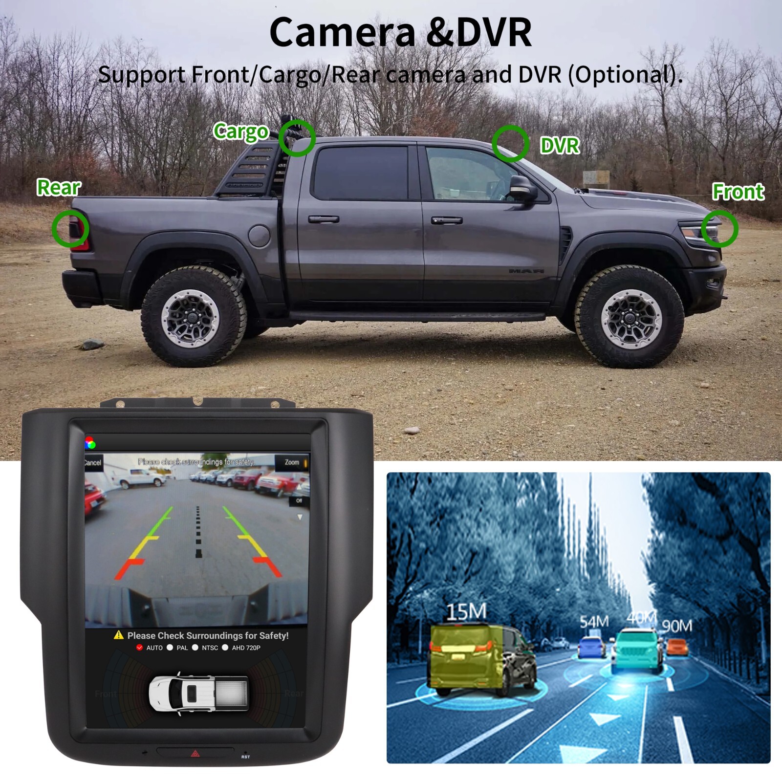 GEN 4 Android Car Radio Tesla Screen for Dodge RAM 1500 2500 3500 2013-18 Stereo