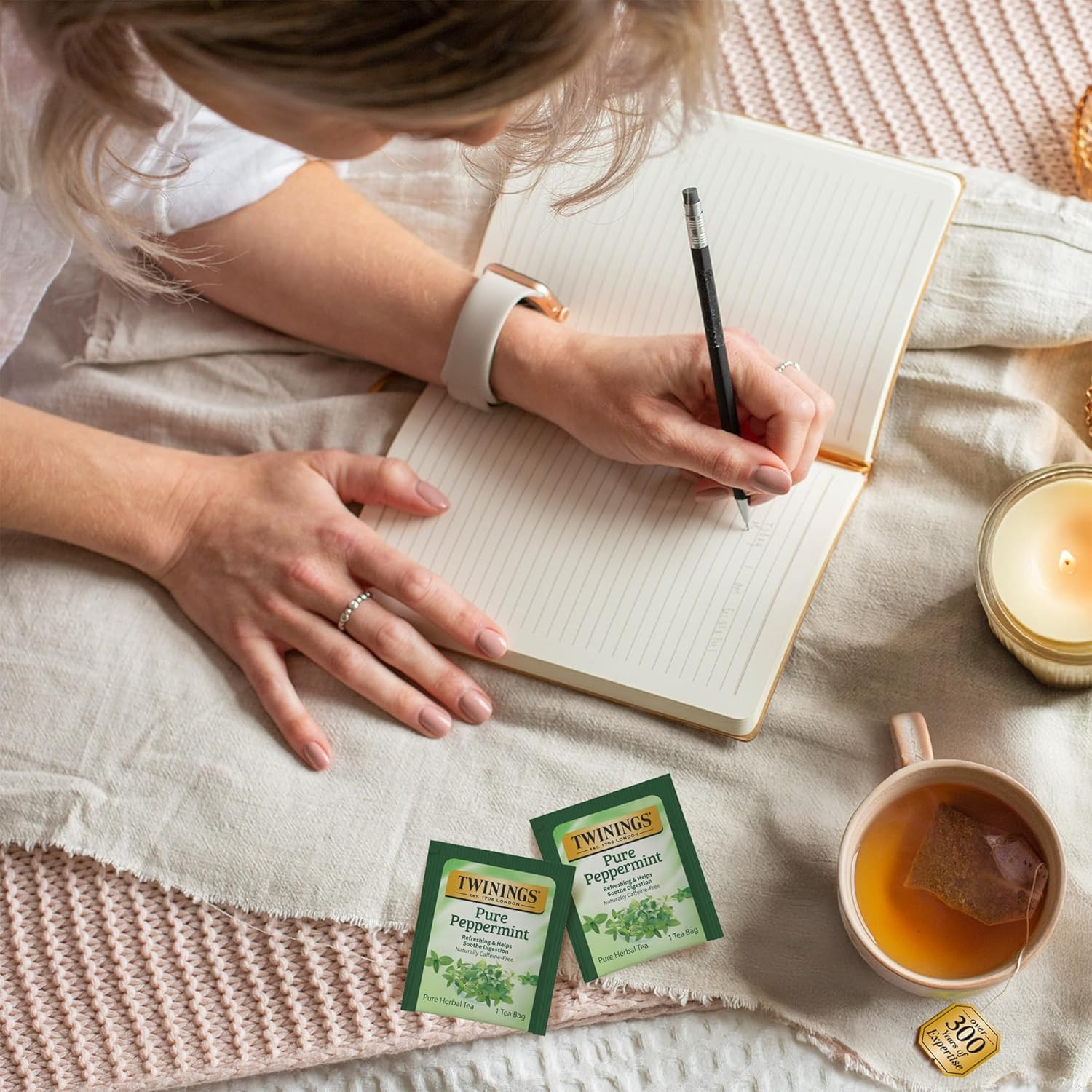 Twinings Pure Peppermint Herbal Tea Individually Wrapped Bags, 100 Count (Pack o