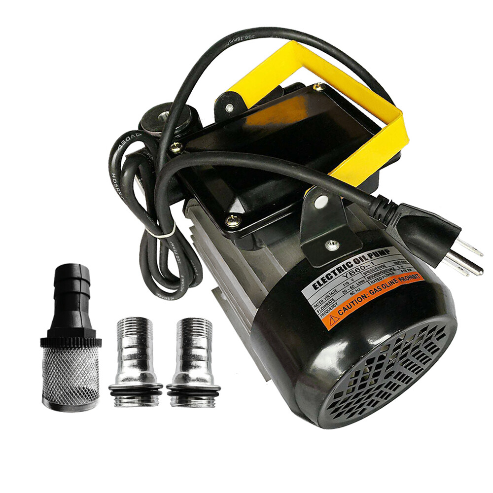110V AC Self Priming Electric Oil Pump Transfer Fuel Diesel W/ Aluminum Casing