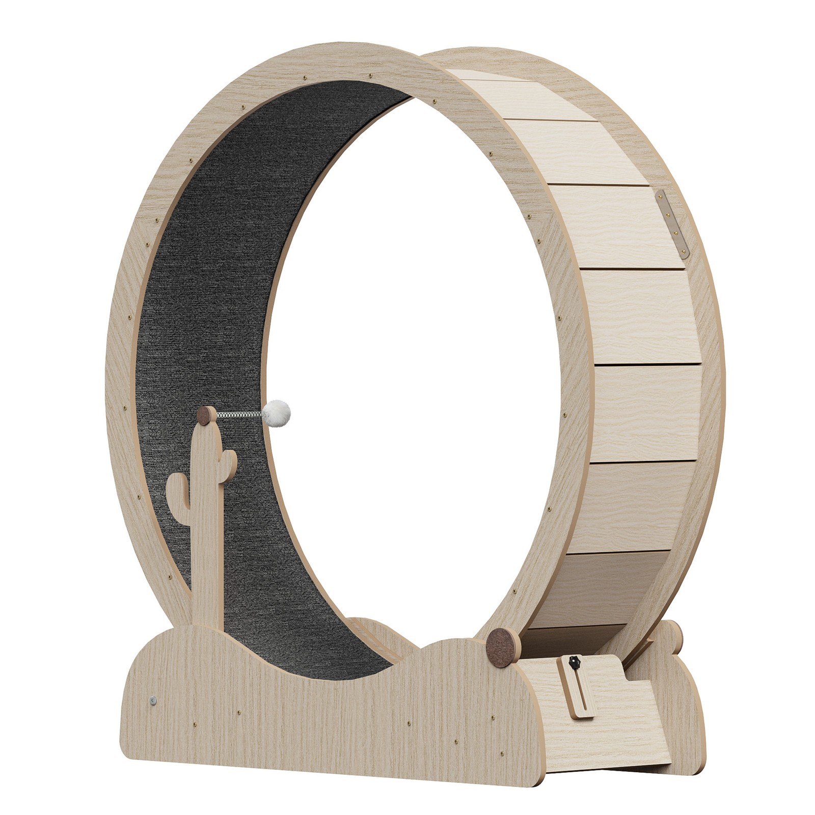 43" Cat Exercise Wheel for Indoor Cats Versatile Cat Toy Running Wheel Treadmill