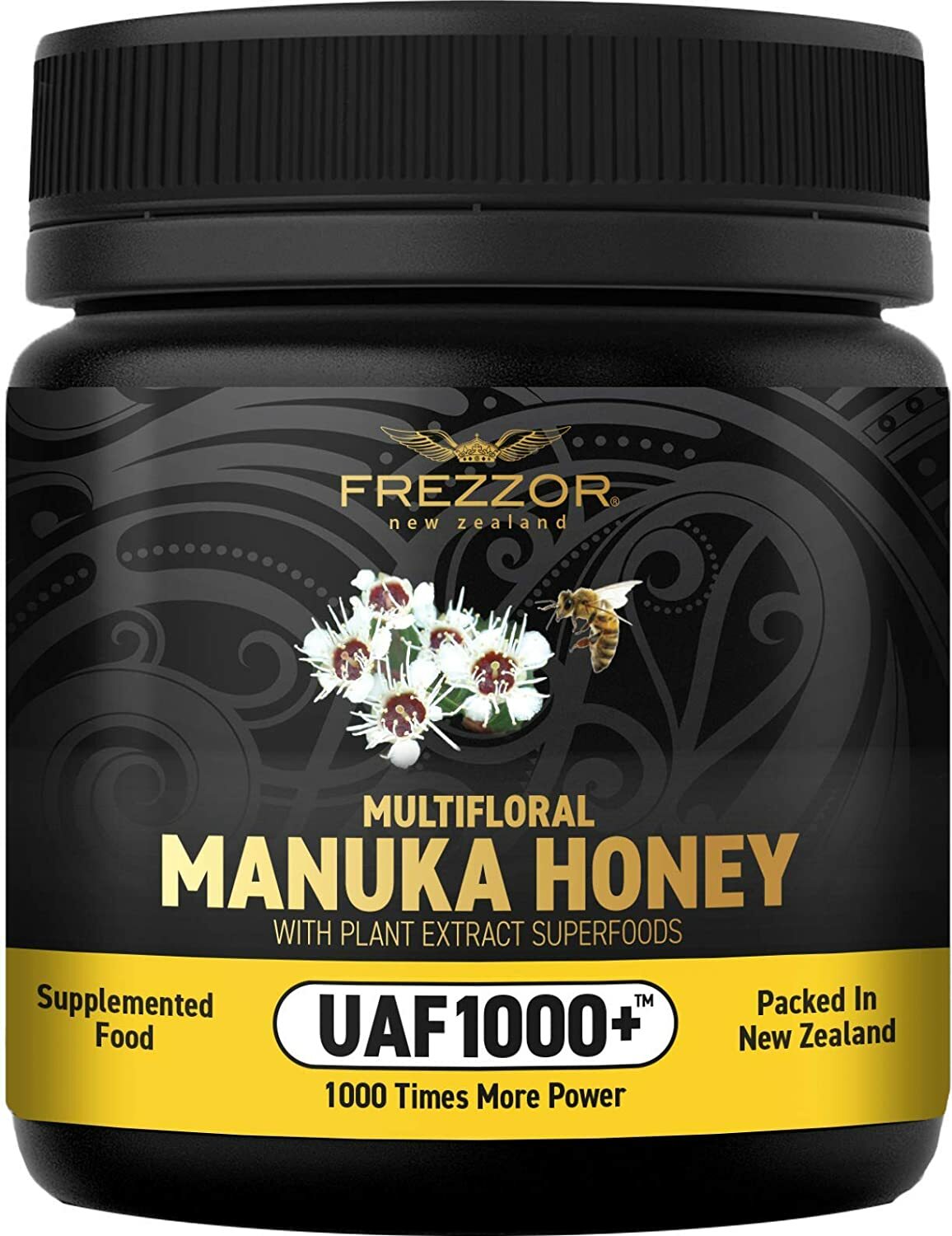 FREZZOR NEW ZEALAND MULTIFLORAL MANUKA HONEY UAF1000+, Cold & Flu Symptom Relief