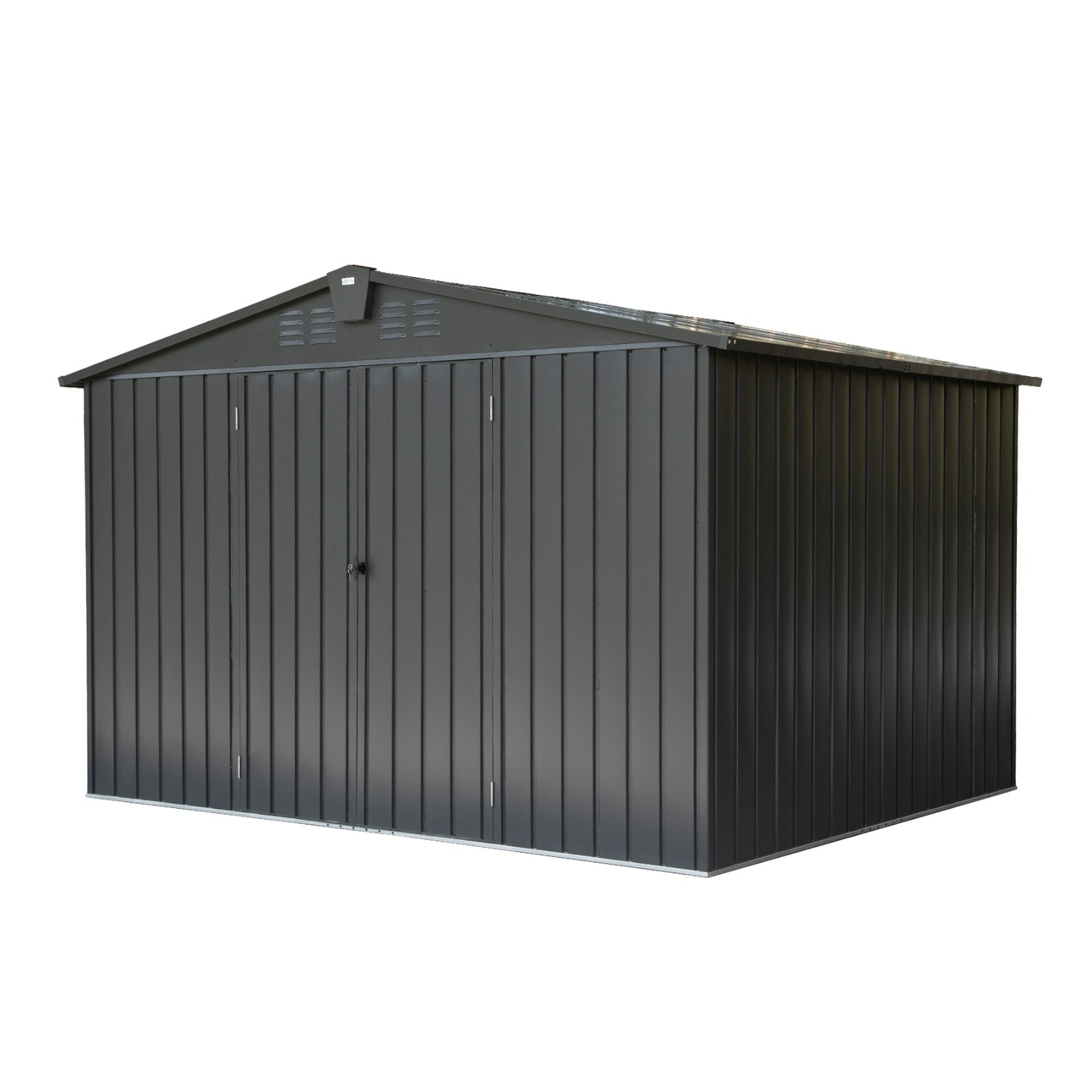 Domi 10' x 8' Metal Storage Shed with Lockable Door, New