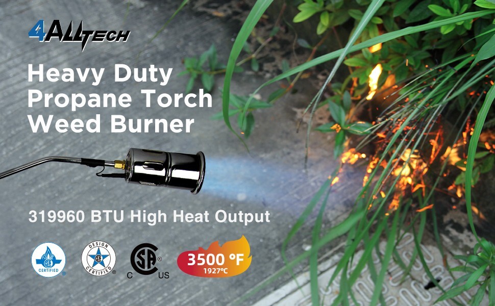 Propane Torch Weed Burner Kit with Battery Electric Pulse Ignition Flame Thrower