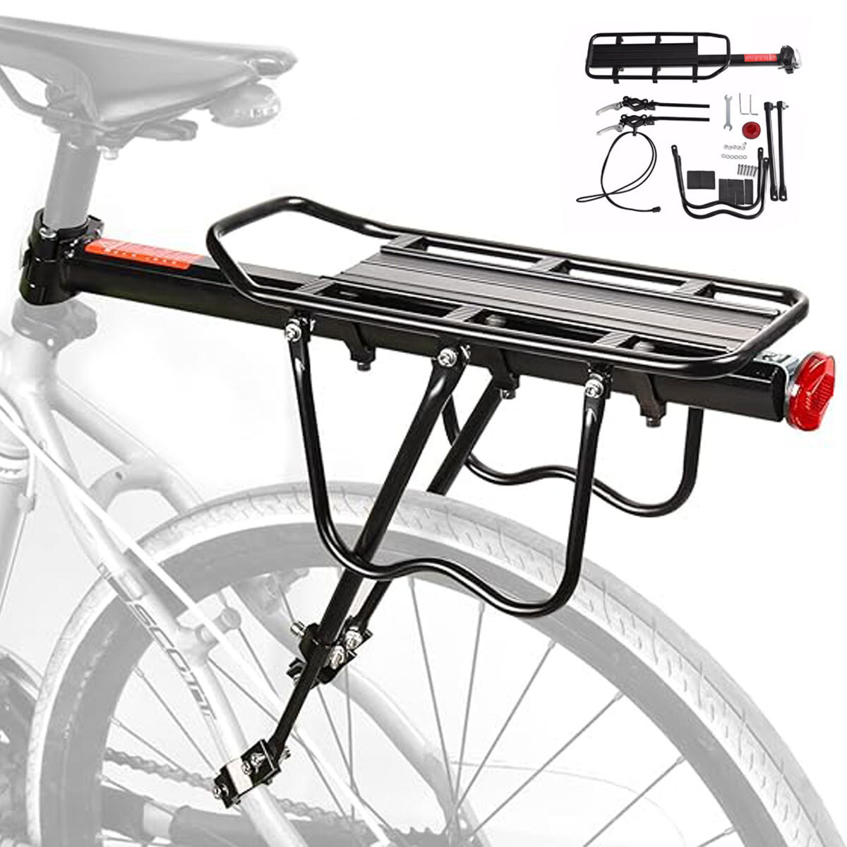 Rear Bike Rack Bicycle Cargo Rack Luggage Carrier Holder Seat Frame Pannier Rack