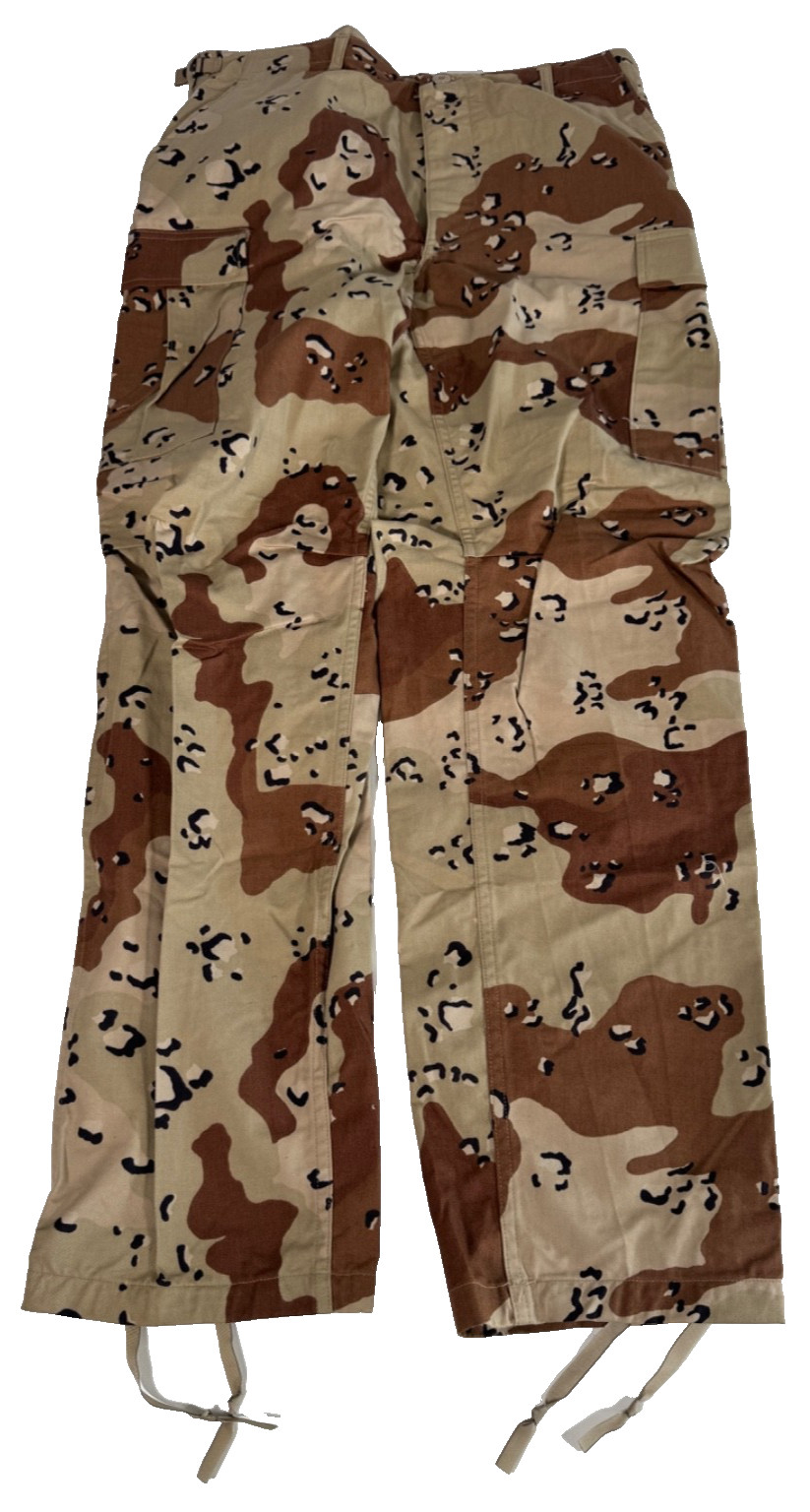 New US Military Desert Storm Chocolate Chip Camo Pants Trousers Large Long